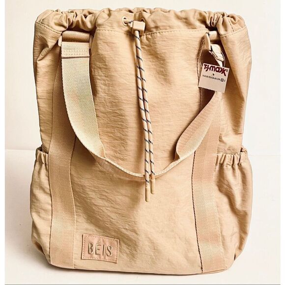 NWT Gorgeous BEIS Tan /Beige Nylon Sport Tote 2 Ways Tote bag & Backpack main image 12